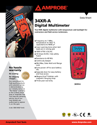 Thumbnail of document Data Sheet - 34XR-A True-RMS Digital Multimeter with Temperature